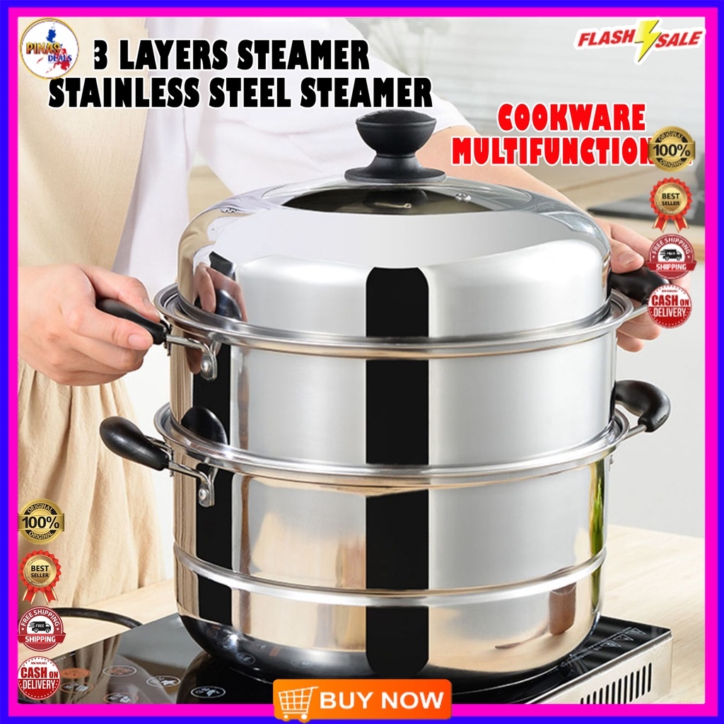 Original Puto Siomai Lutuan Layer Steamer Stainless Cookware