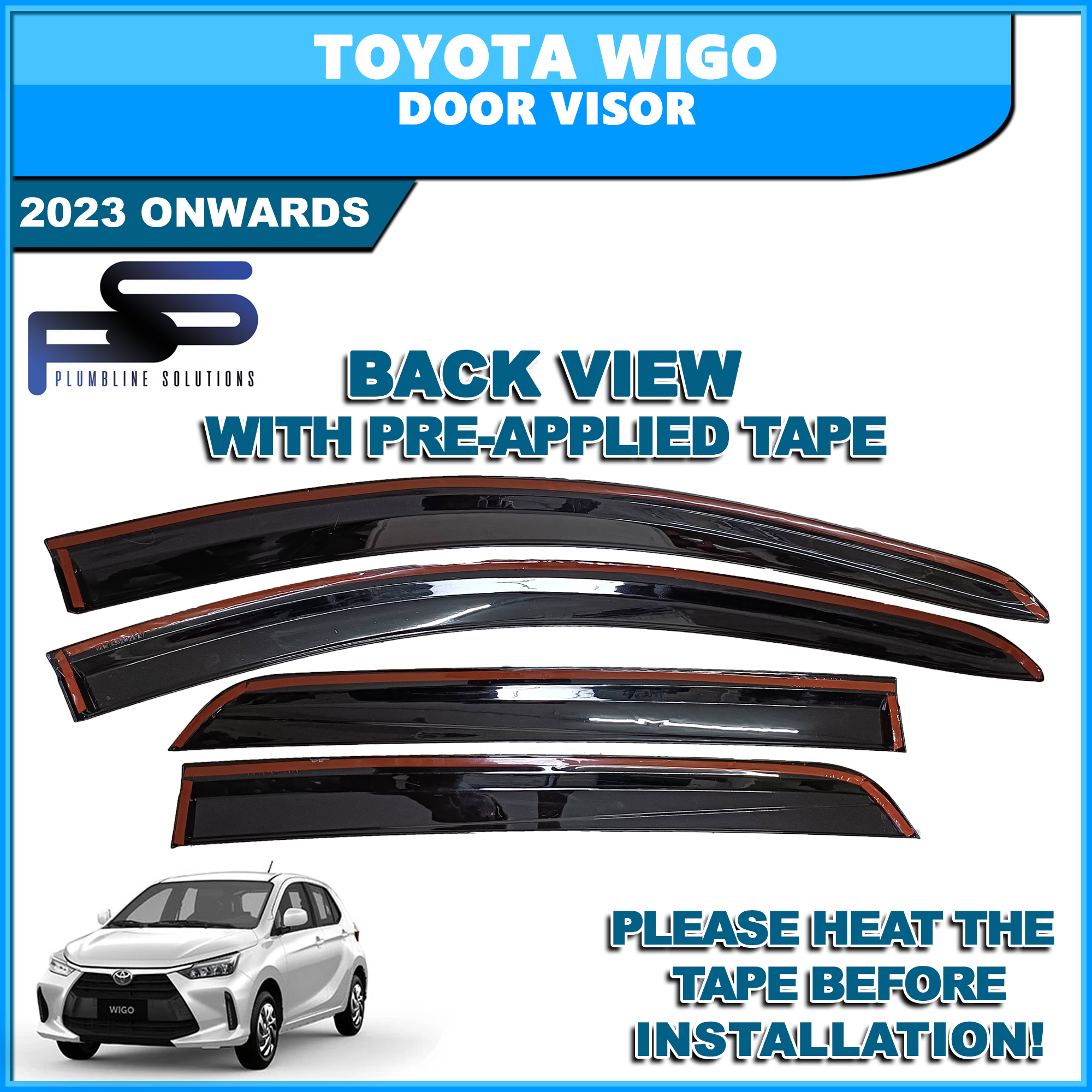 Window Door Visor For Toyota Wigo