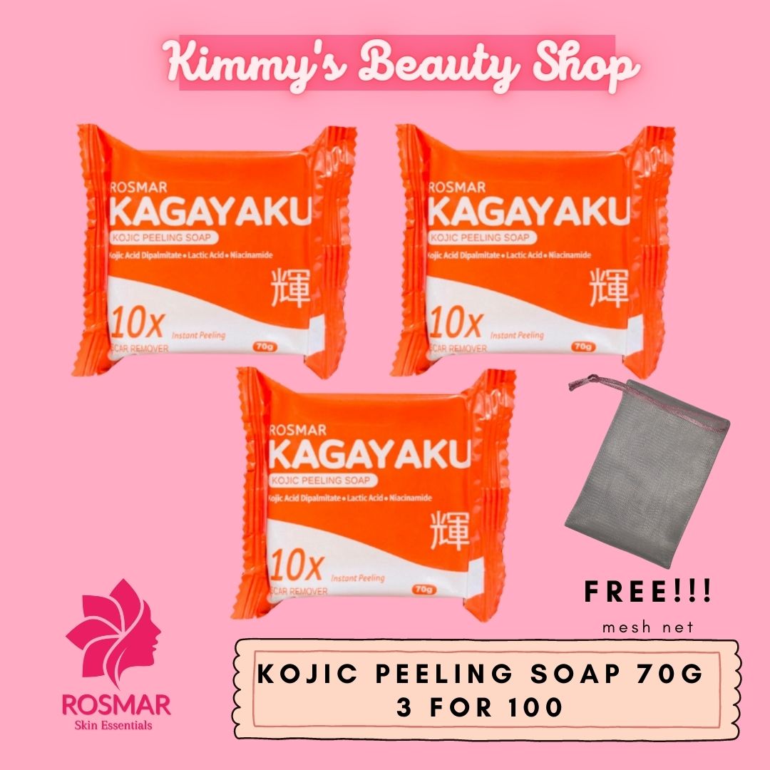 Rosmar Kojic Peeling Soap G For With Free Mesh Net Lazada Ph