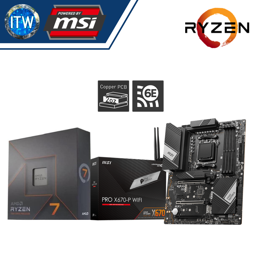 Amd Ryzen X Desktop Processor Without Cooler With Msi Pro X P