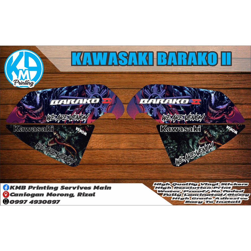 Factory Outlet Kawasaki Barako 2 Venom Sticker Decals Lazada PH