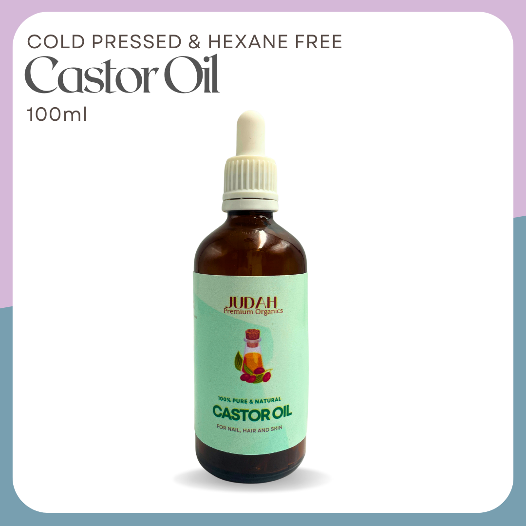 Castor Oil Pure Organic Cold Pressed Hexane Free Dropper Bottle 15ml