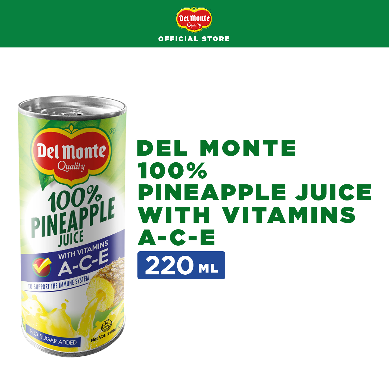 Del Monte Pineapple Juice With Vitamin A C E To Support The Immune