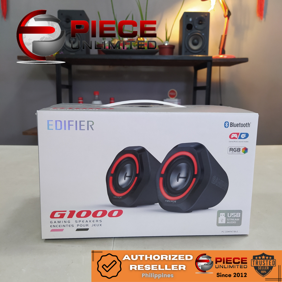 Edifier G1000 Gaming Speaker 2 0 RGB LED Stereo Bluetooth Piece