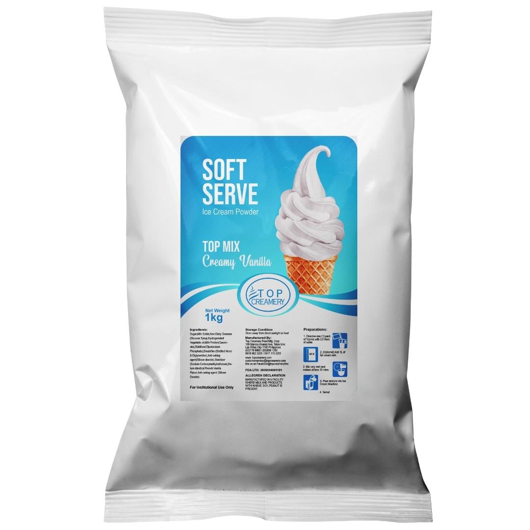 TopMix Creamy Vanilla Soft Serve Ice Cream Powder 1kg Lazada PH