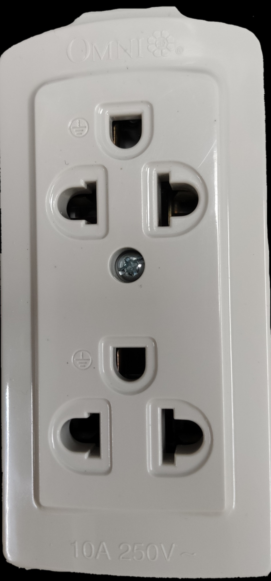 Extension Universal Outlet With Ground 2 Gang Surface Type Outlet With