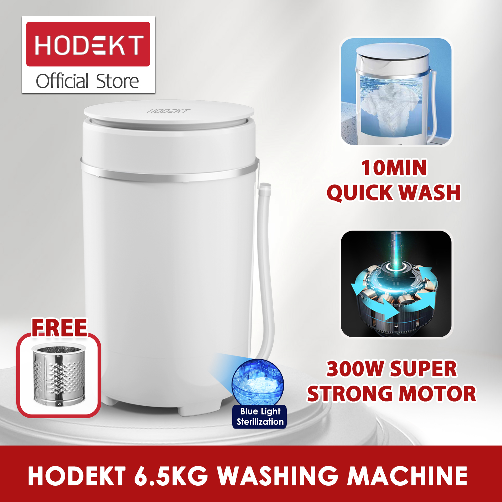 HODEKT Small Mini Washing Machine With Dryer Portable 4 5Kg Can Wash 5