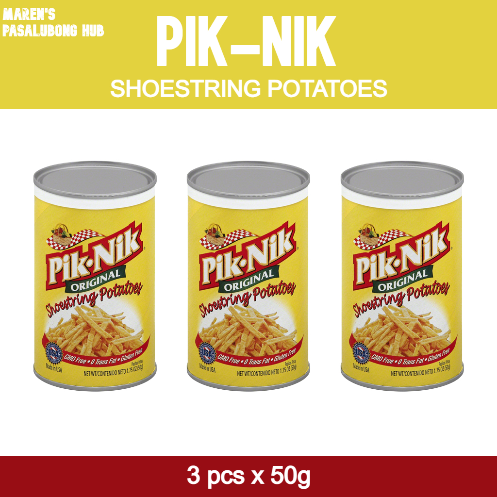 PIK NIK Shoestring Potatoes Original 3 Pcs X 50g Lazada PH