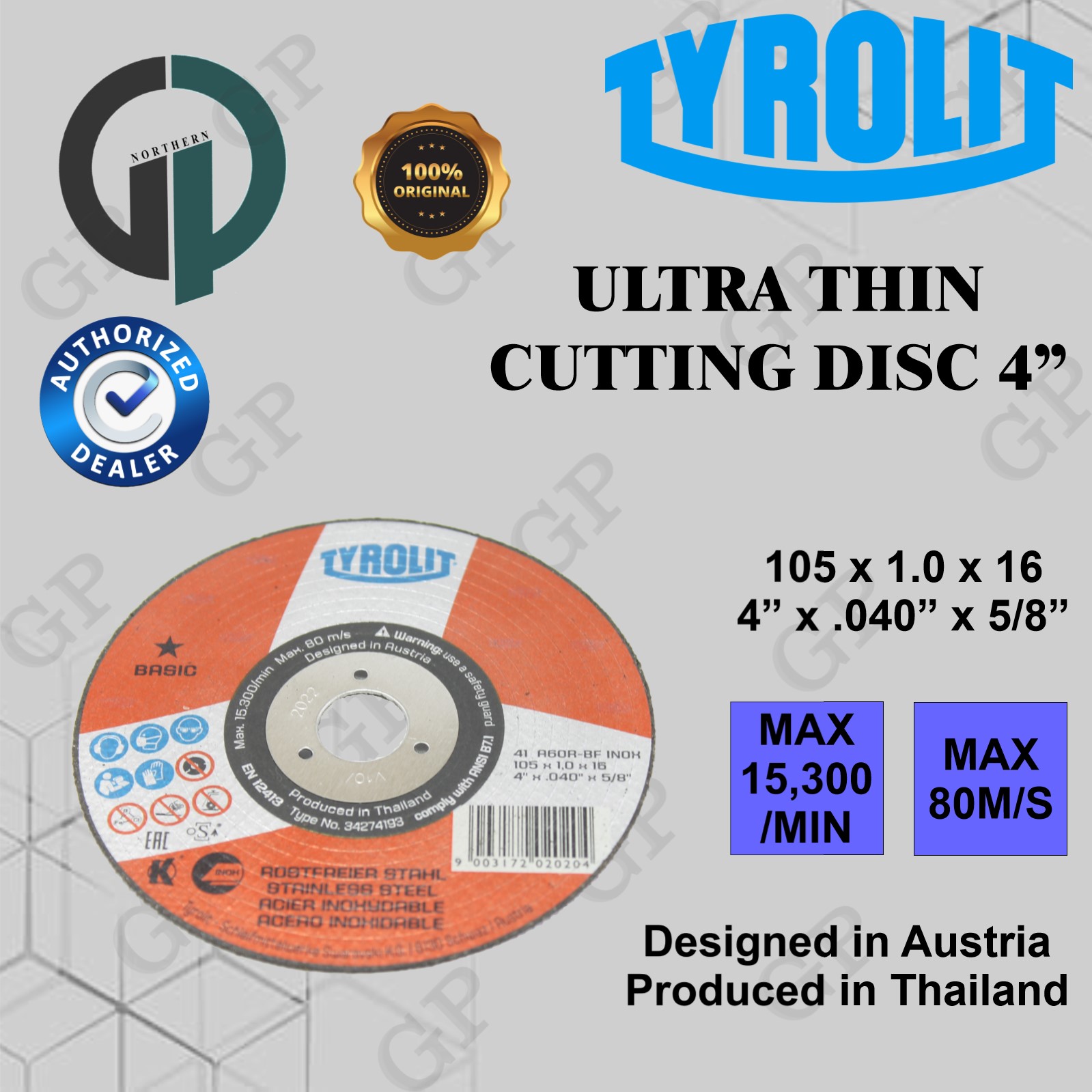 Tyrolit Basic Cutting Disc Ultra Thin Gpnorthern Lazada Ph