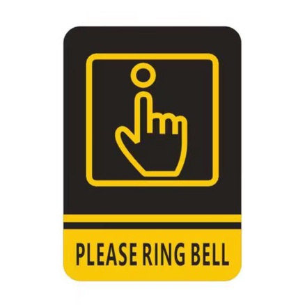 Gamit PH PLEASE RING BELL PVC Plastic Doorbell Signage Sign Board