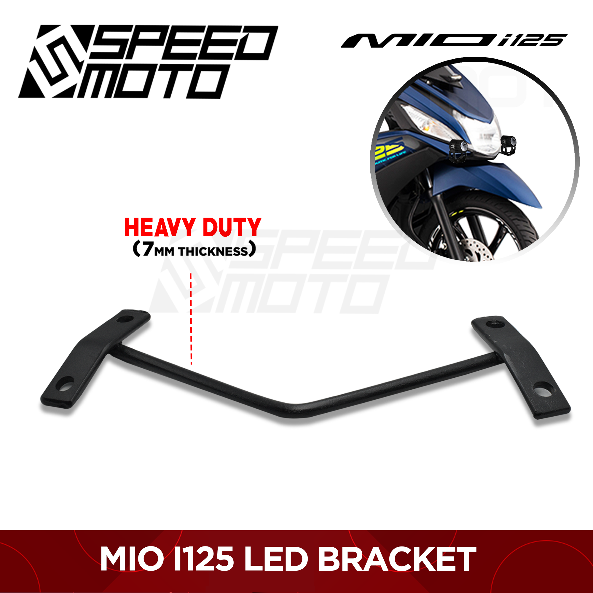 MIO I125 MINI DRIVING LIGHT LED BRACKET ORDINARY HEAVY DUTY FOR MIO