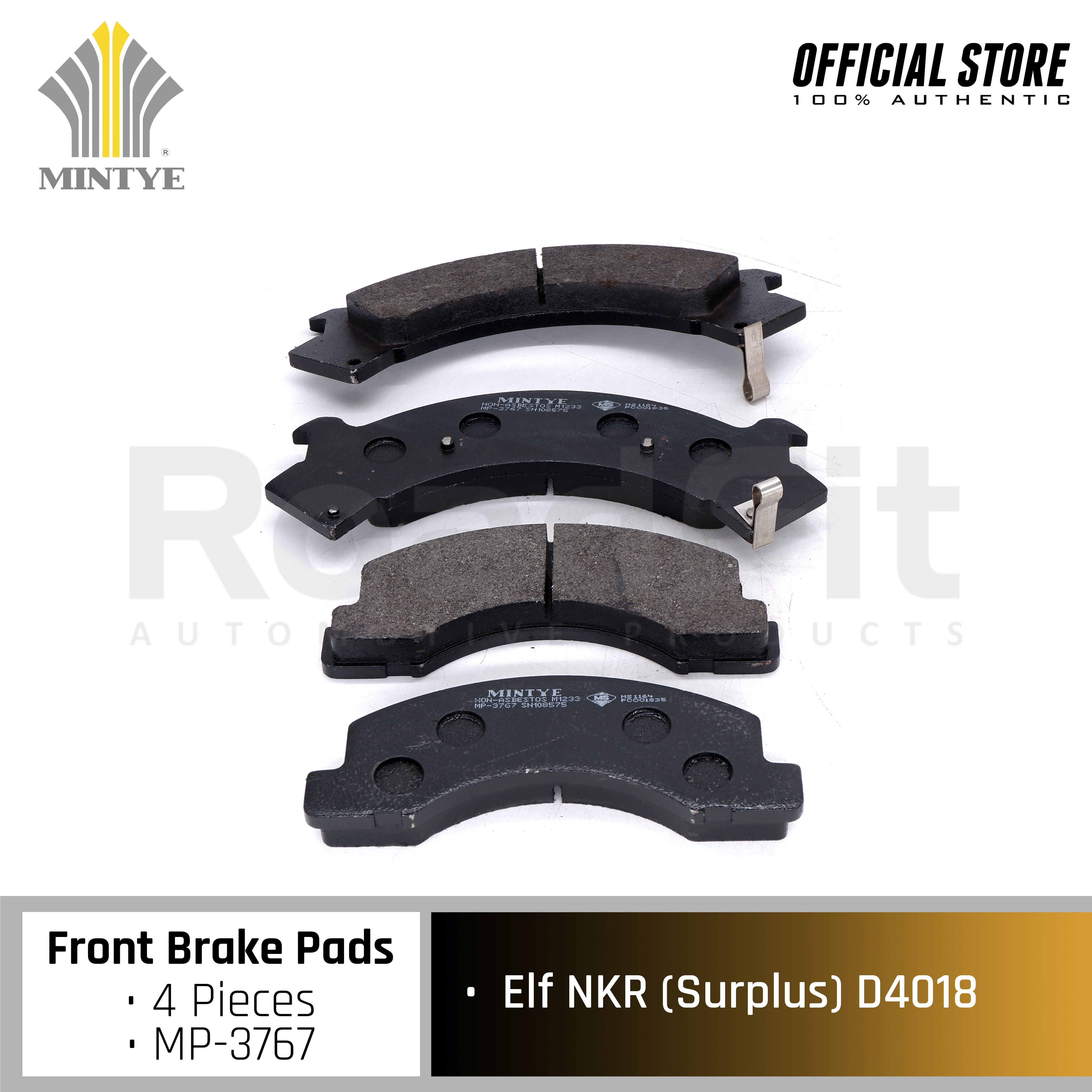 Mintye Front Brake Pads MP 3767 For Isuzu Elf NKR Surplus D4018 DB1948