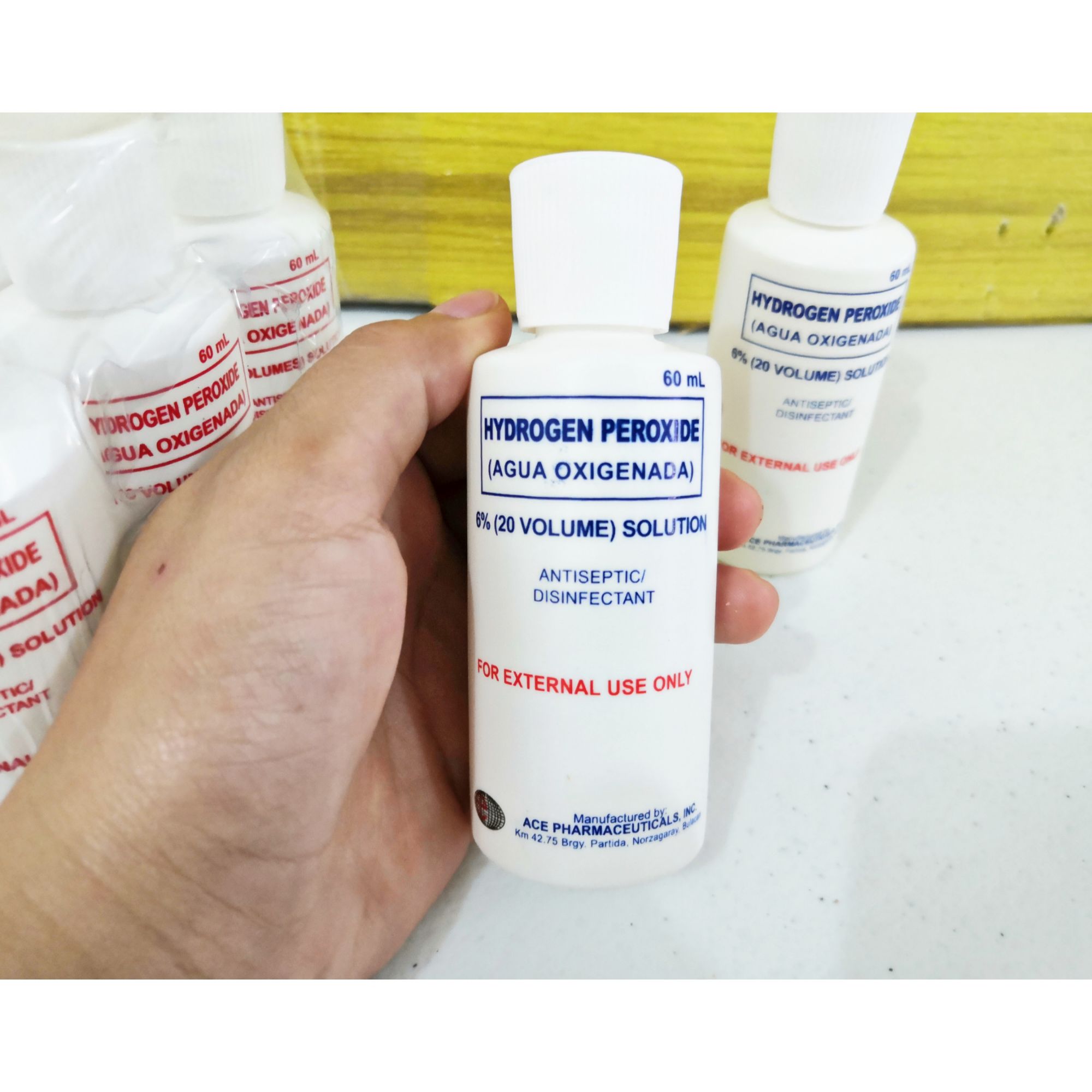 Hydrogen Peroxide 6 60ml Agua Oxigenada Antiseptic Disinfectant 1pc