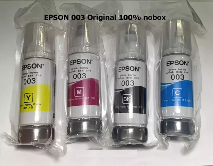 Epson 003 Original Ink Bottles BLACK C M Y FOR PRINTER L3110 L3150