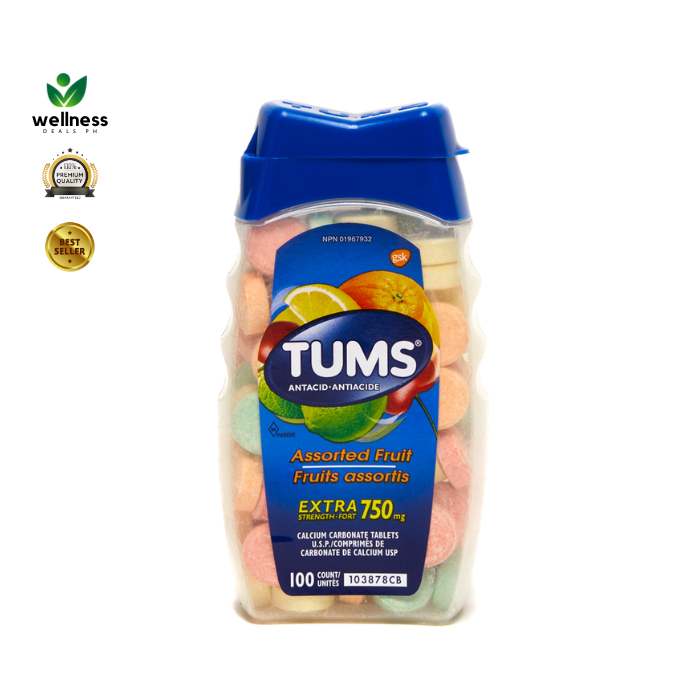 Tums Antacid Extra Strength Mg Chewable Tablets Assorted Fruits