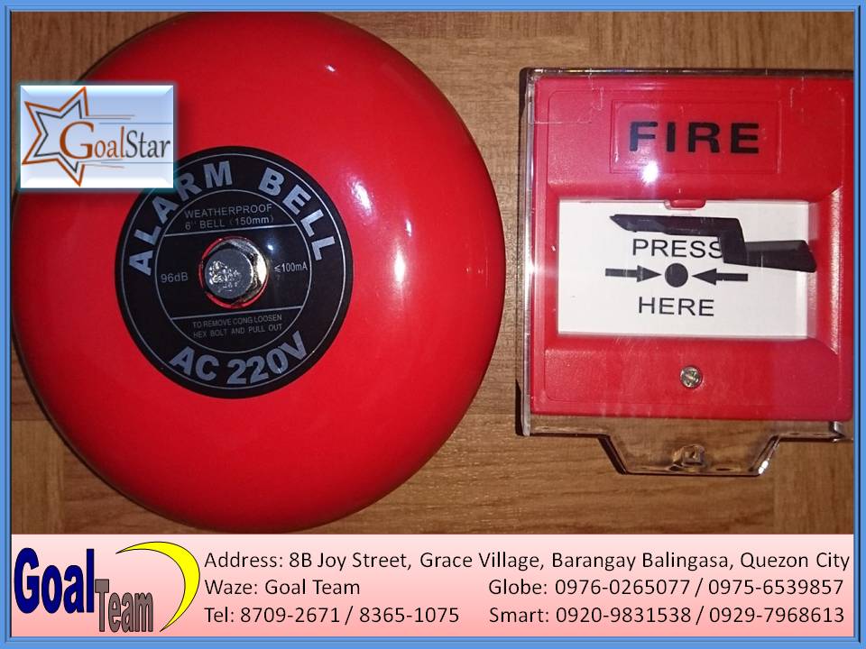 Fire Alarm Bell In V Manual Call Point Break Glass Manual