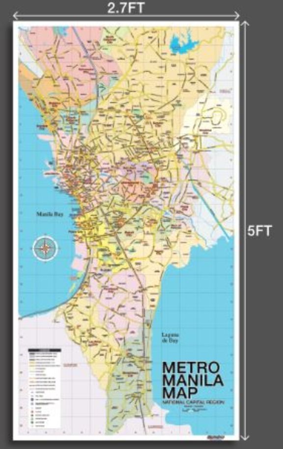 Educational Tarpaulin Poster Ncr Map Small Big Lazada Ph