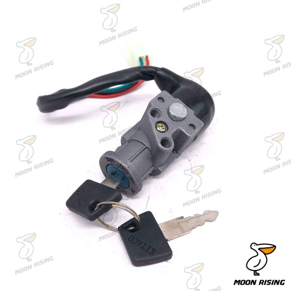 WAVE 100 IGNITION SWITCH WITH SEAT LOCK 4 PIN MAIN SWITCH MOTORCYCLE