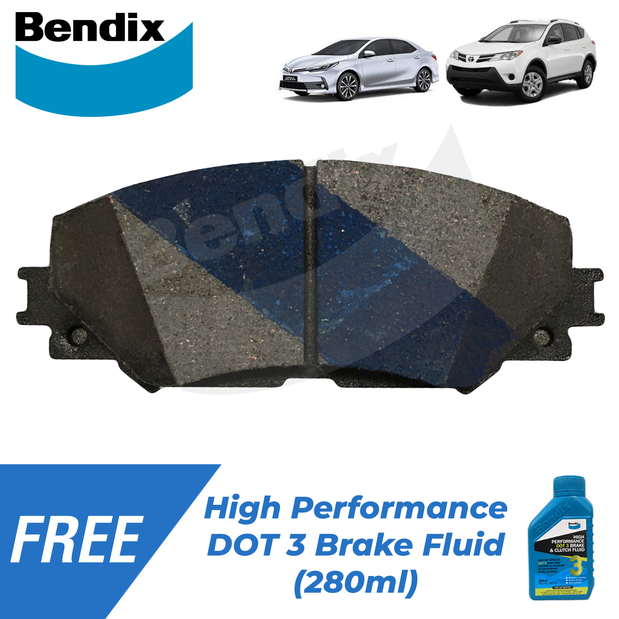 Bendix Brake Pads Gct Db Front Set For Toyota Corolla Altis