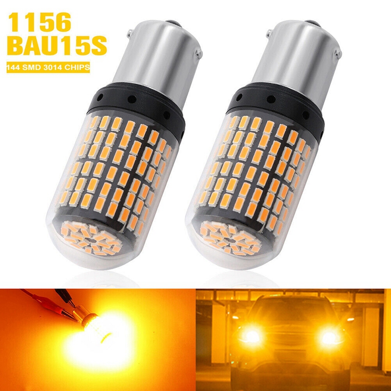 2X 1156 BAU15S LED 3014 144 SMD 7506 1003 1073 Canbus Super Bright Car