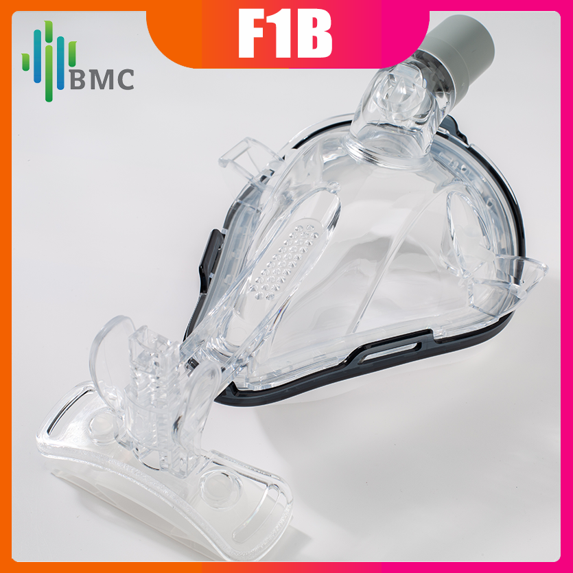 BMC F1B Full Face Mask With Headgear Silicon Gel Cushions For CPAP Auto