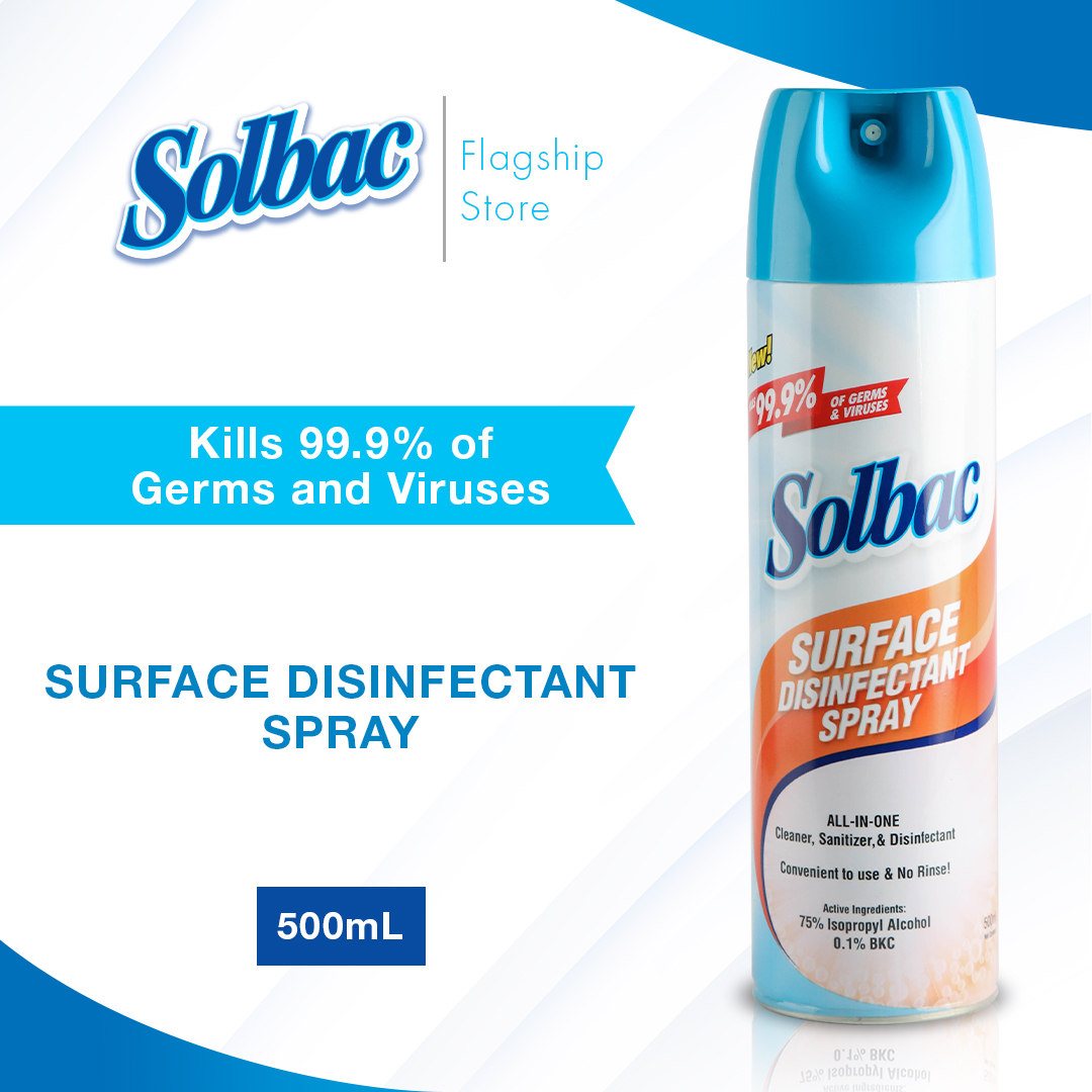 Solbac Surface Disinfectant Spray 500ml Lazada PH