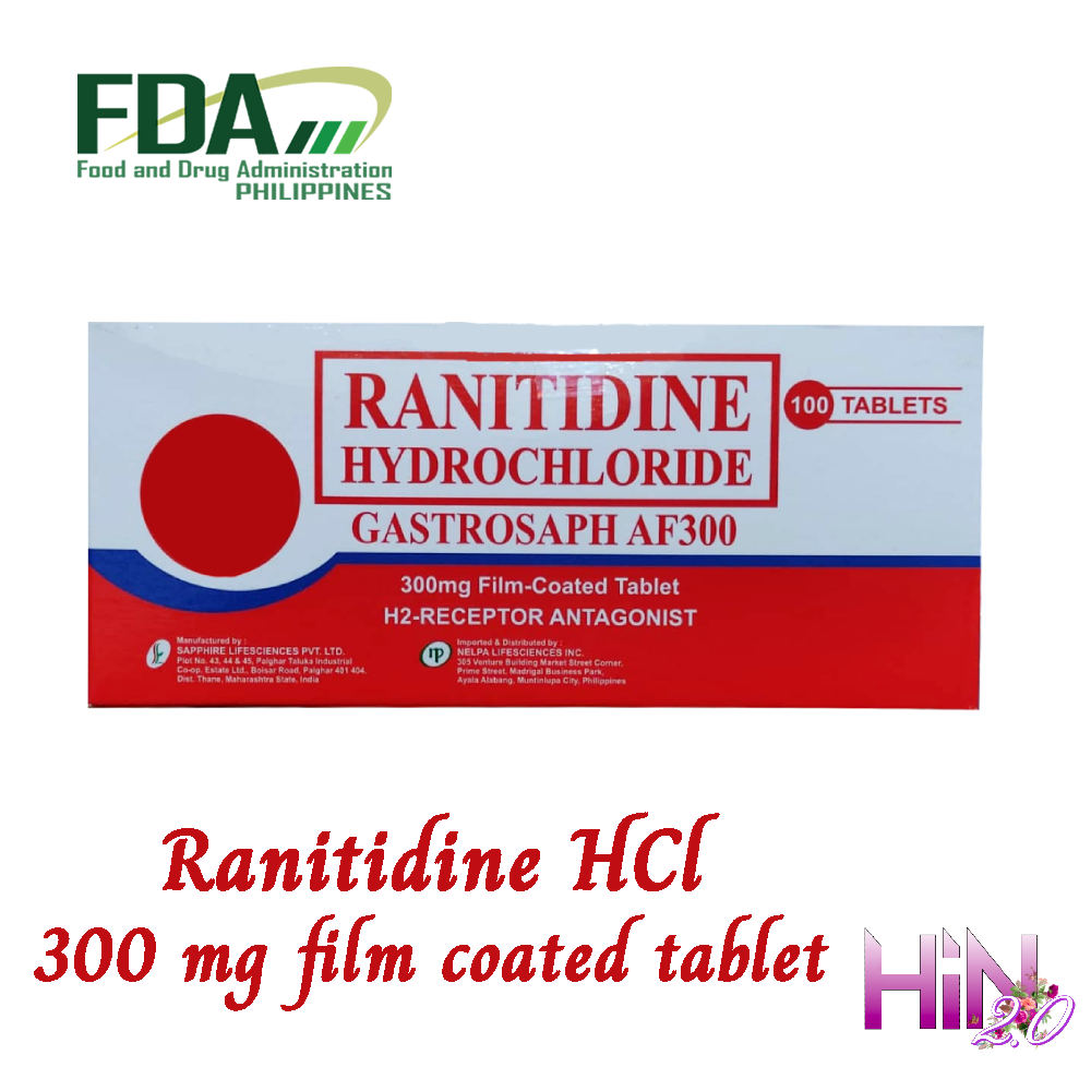 Ranitidin HCl 150mg 300mg Gastrosaph 100 Tablets Lazada PH