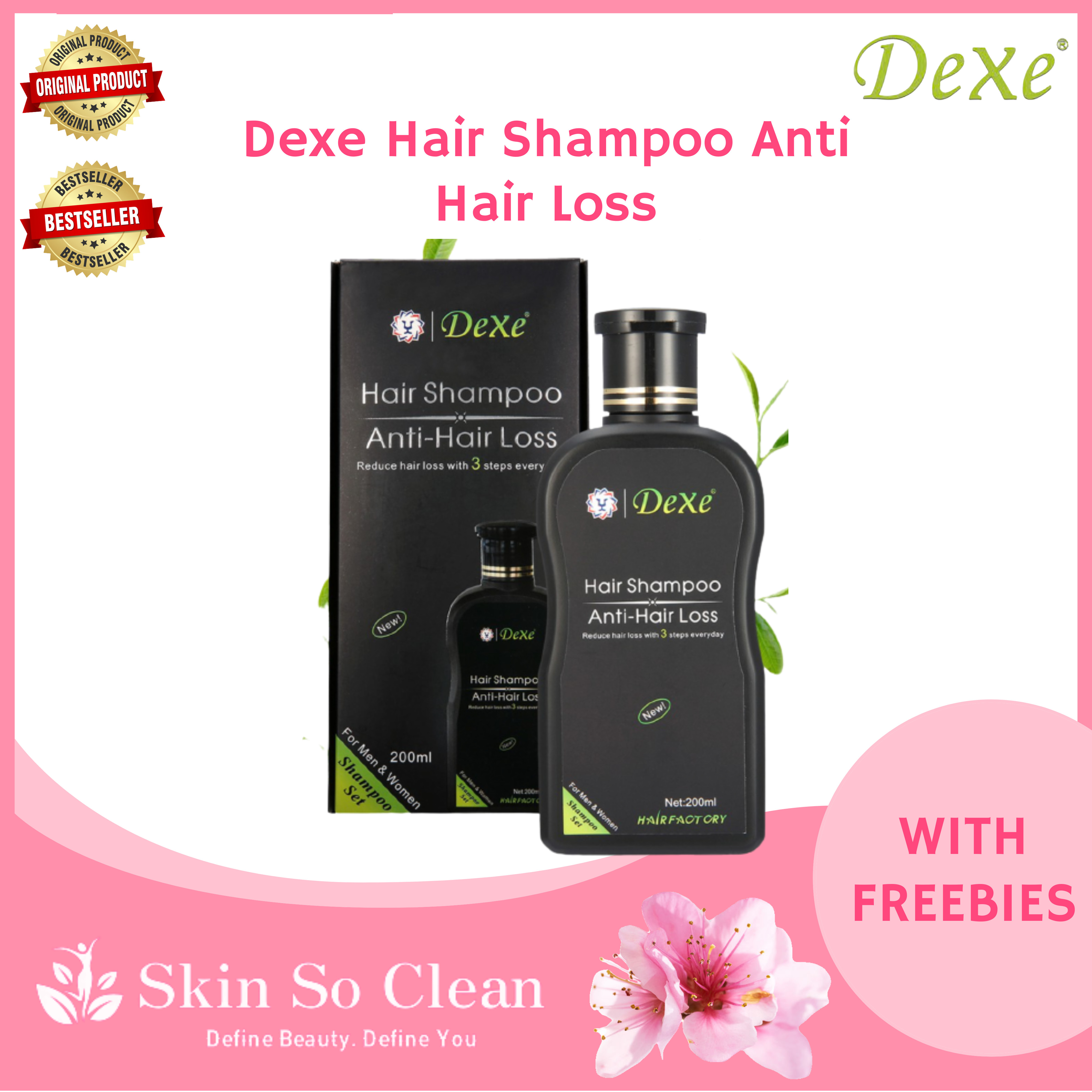 SKIN SO CLEAN EFFECTIVE DEXE Anti Hair Loss Shampoo With Advance