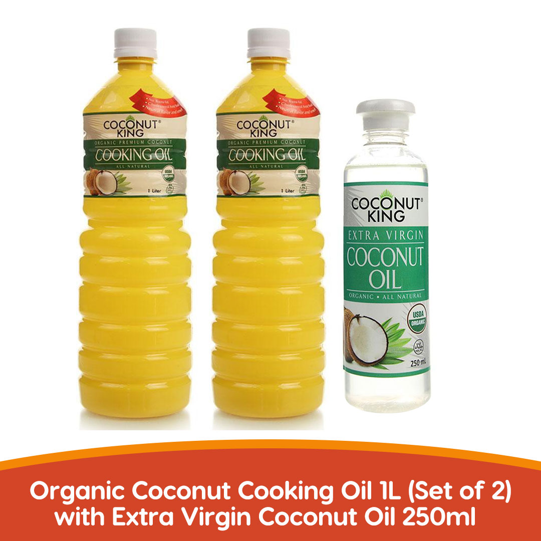 BelowSrp Grocery Coconut King Organic Coconut Cooking Oil 1L Set Of 2