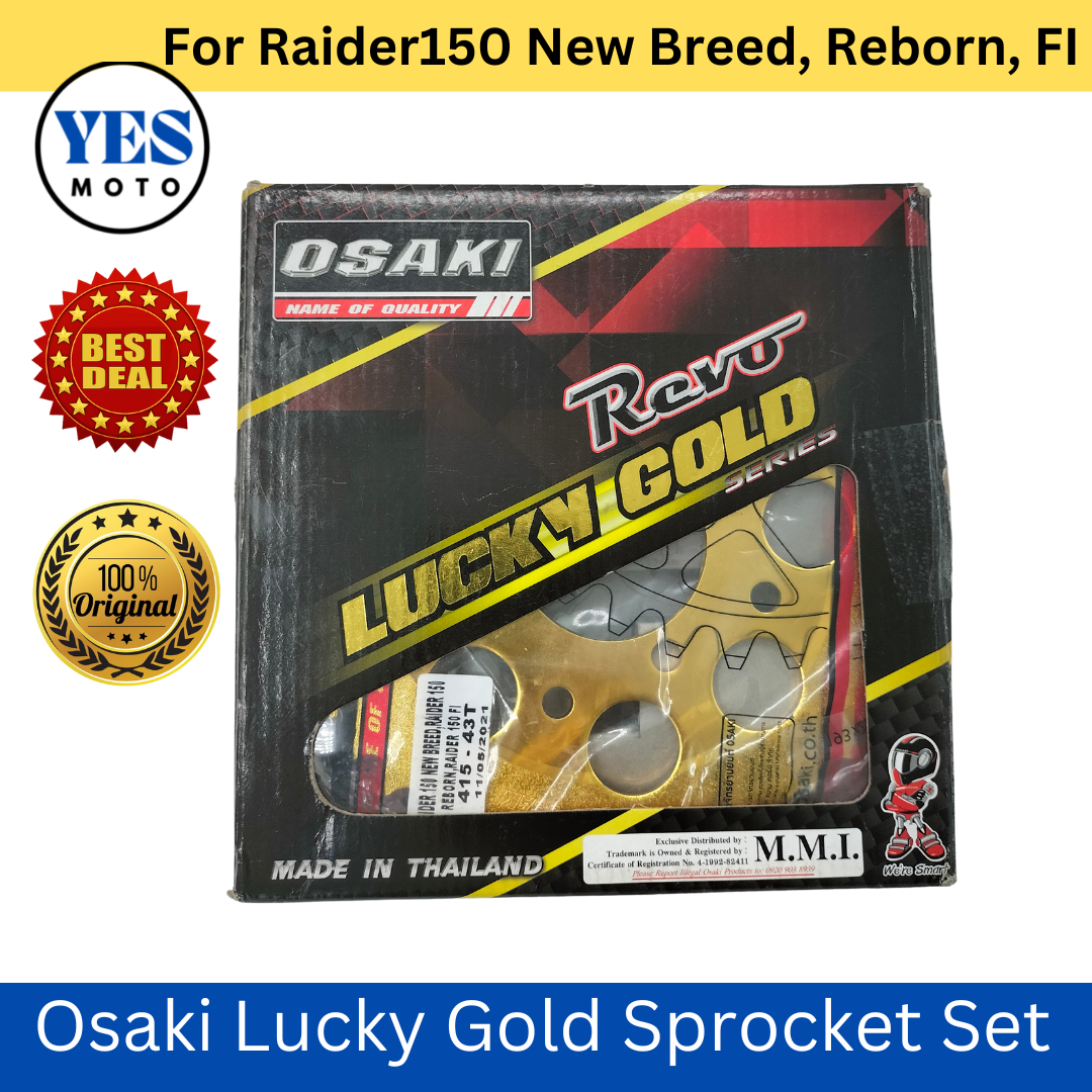 Osaki Lucky Gold Sprocket Set Raider New Breed Reborn Fi