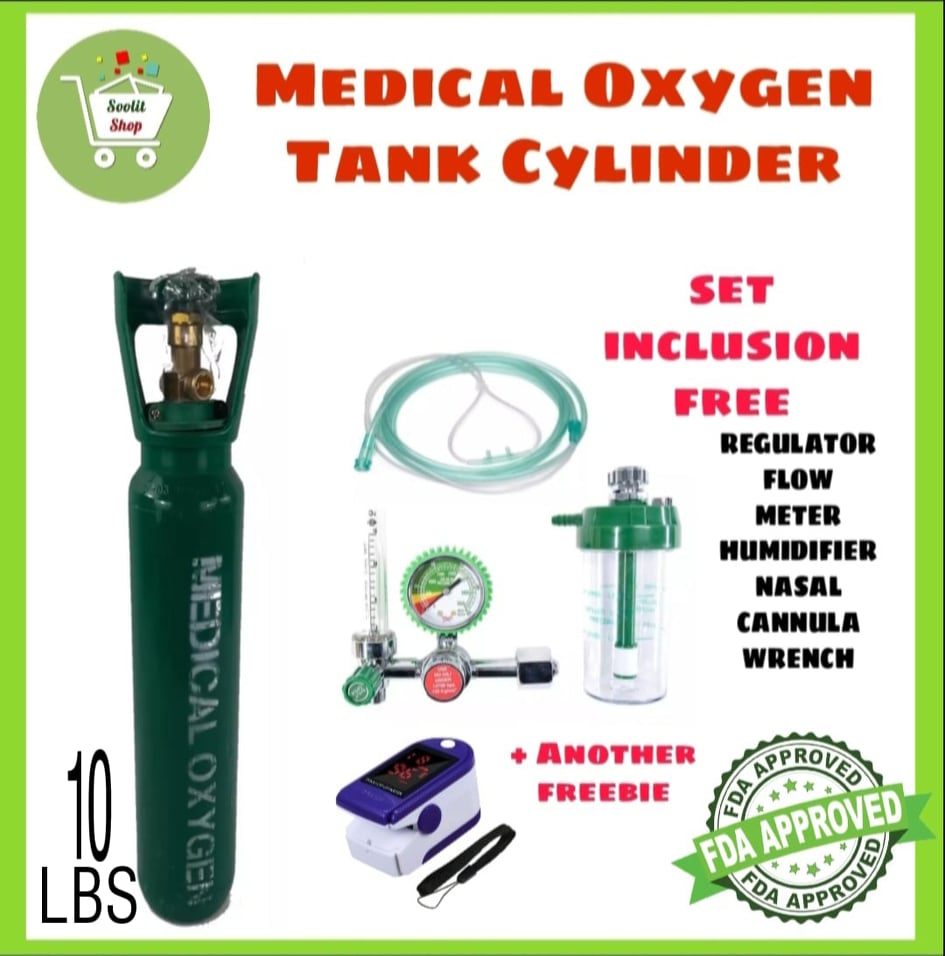 Soolit Shop Oxygen Tank 10 LBS Oxygen Tank 10 Lbs Ready To Use With