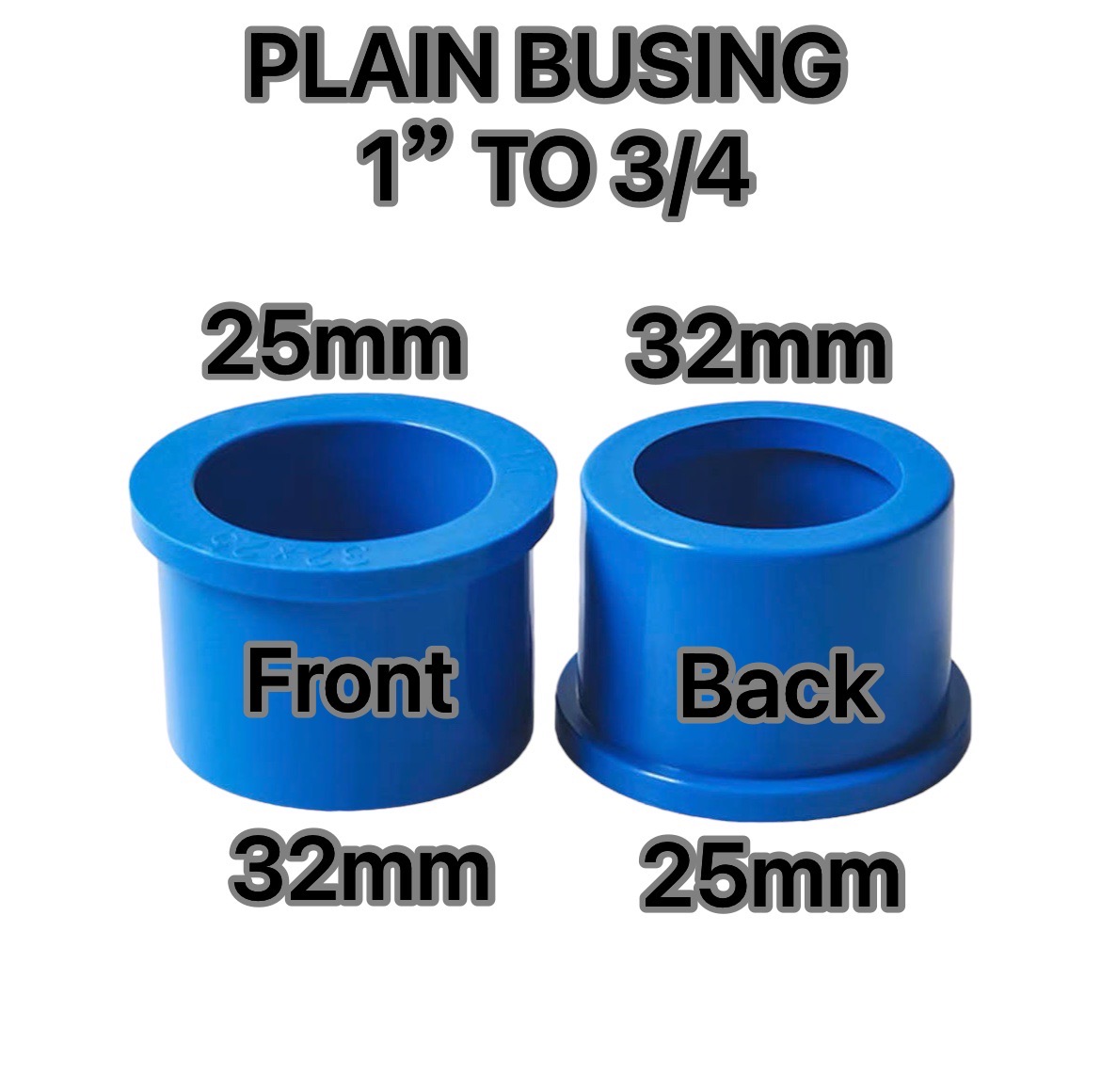 PVC BLUE FITTINGS 1 2 3 4 1 Elbow Tee Male Adaptor Coupling Union