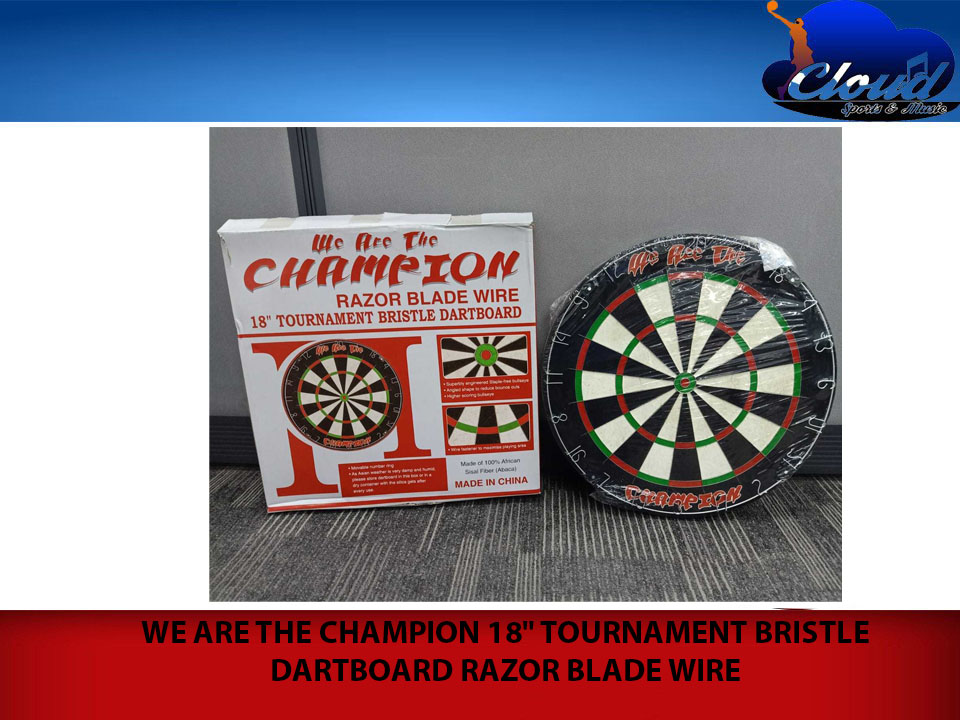 We Are The Champion Tournament Bristle Dartboard Razor Blade Wire