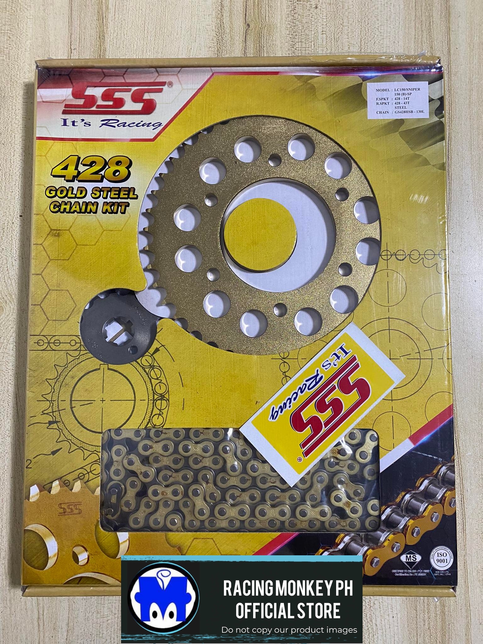 Original Sss Sprocket Chain Set T T H L Steel Gold Sniper