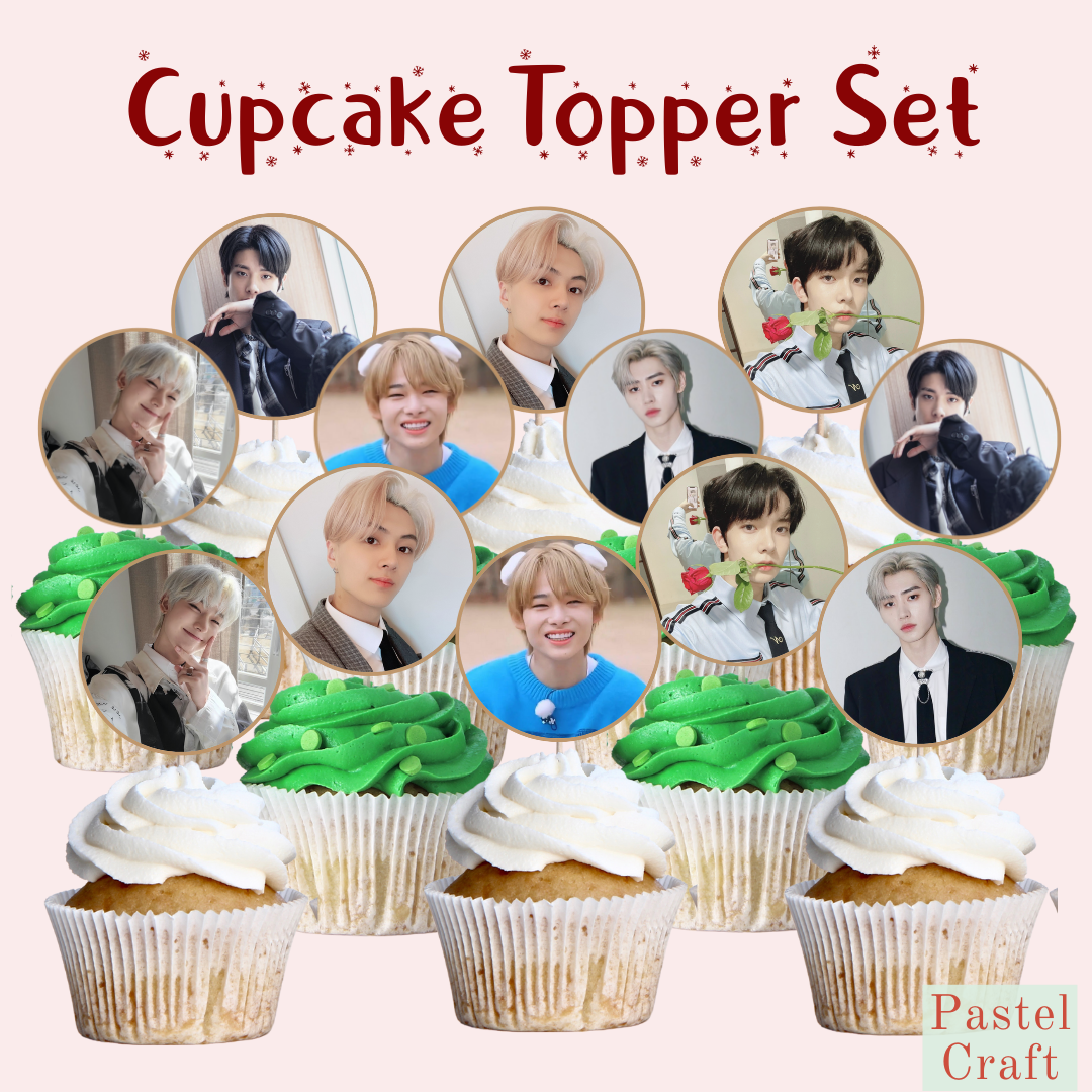 Enhypen 12 Pcs Pack Customized Cupcake Toppers For Parties Events