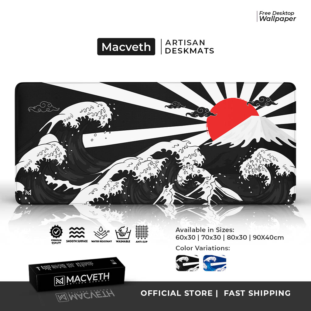 Macveth Artisan Deskmat Nami V Large Gaming Mousepad Extended