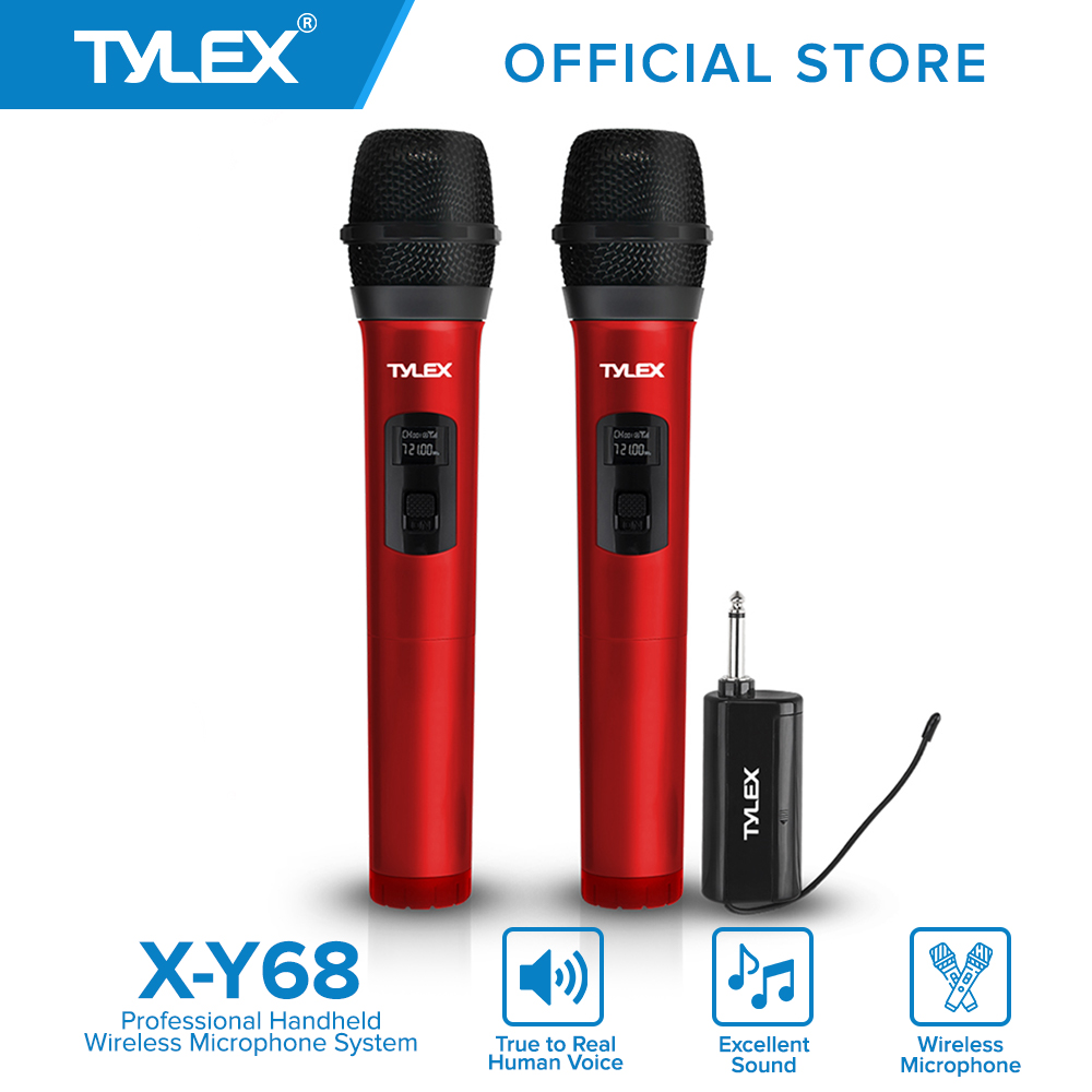 Tylex X Y68 Microphone Professional VHF Handheld 2pcs Wireless