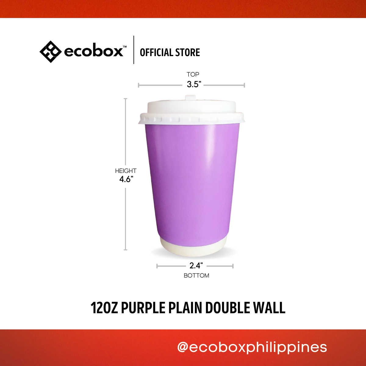 Ecobox Disposable Paper Coffee Cup Paper Cup Hot Cup Paper Cups