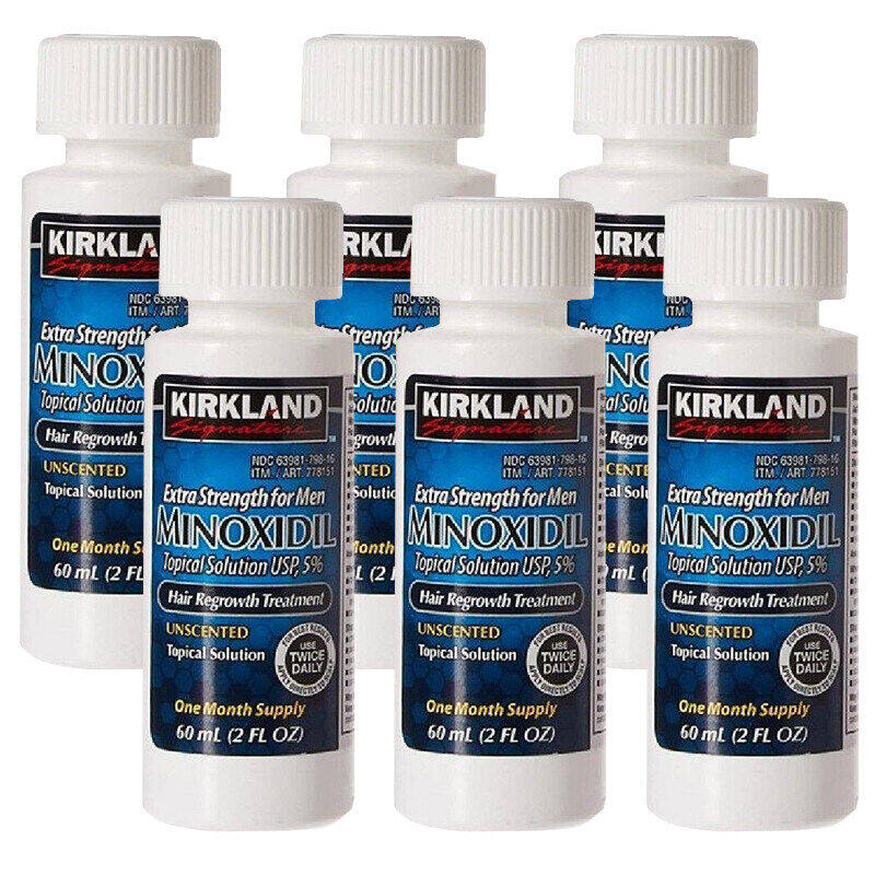 Kirkland Minoxidil 5 Extra Strength Hair Regrowth For Men 60ml 1 3 6