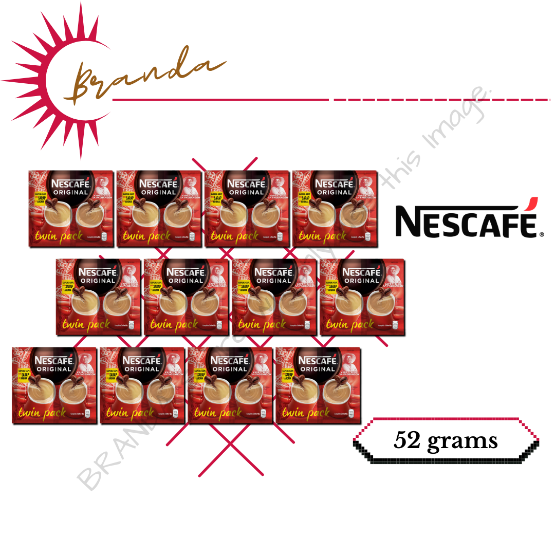 Nescafe Original 3in1 Coffee Twin Pack 50g X 12 Sachet Complete