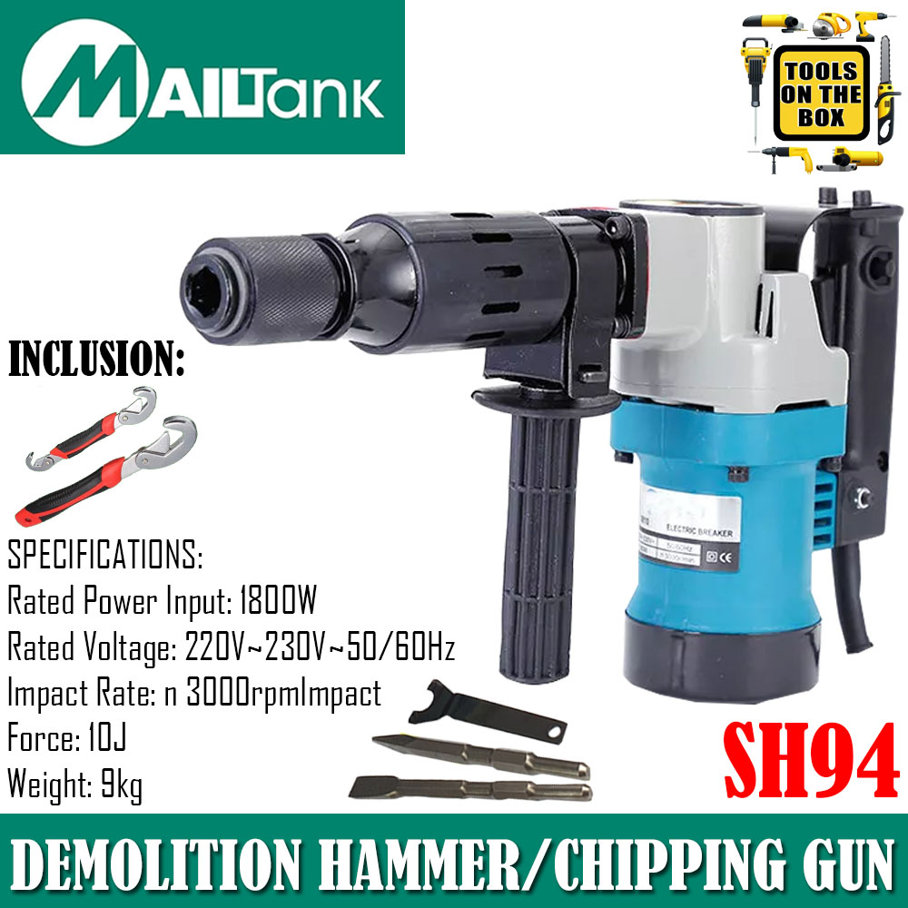 MailTank SH 94 0810 Demolition Hammer Chipping Gun With Free Snap And