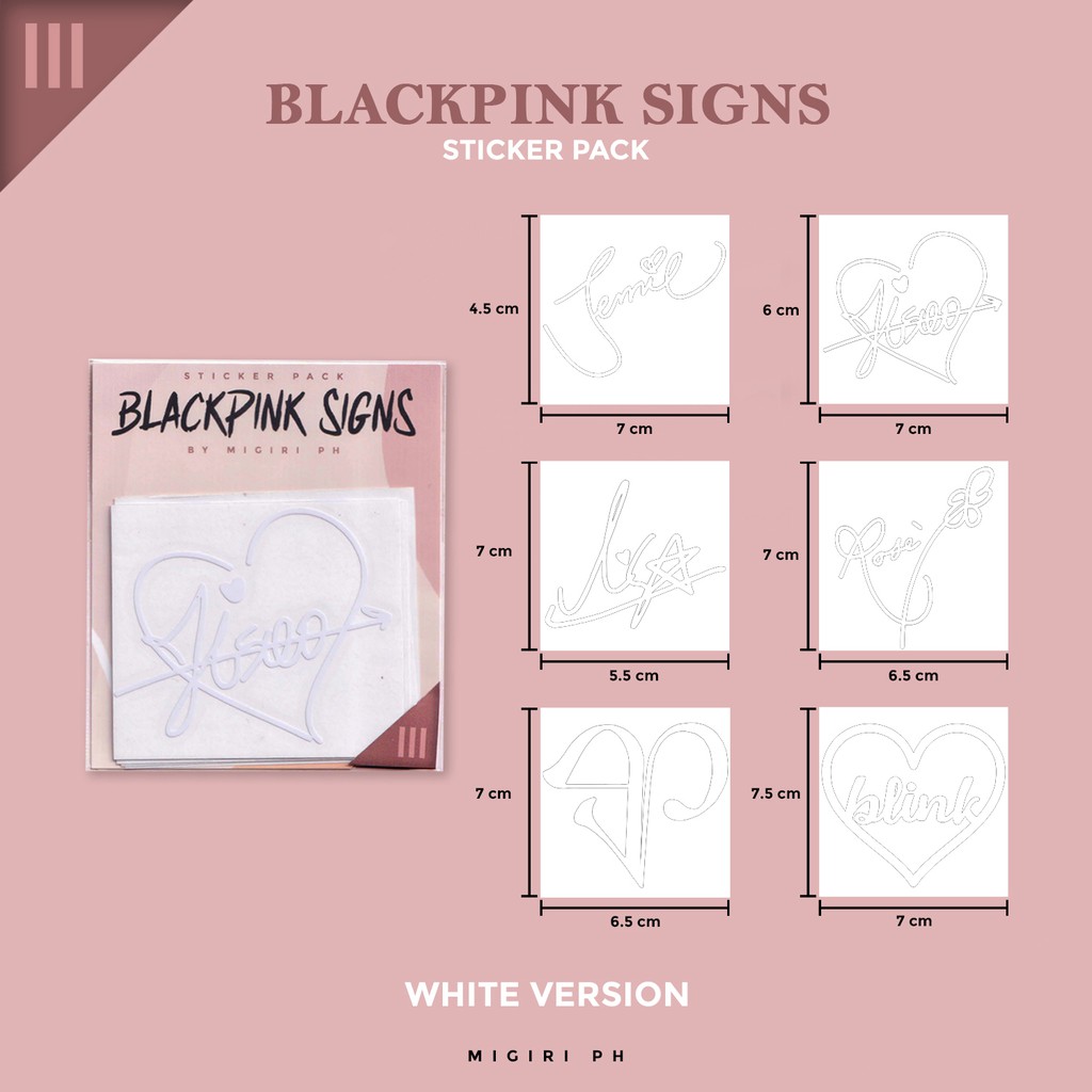 3NEXT DAY SHIPPING BLACKPINK Signs Waterproof Sticker Pack Car