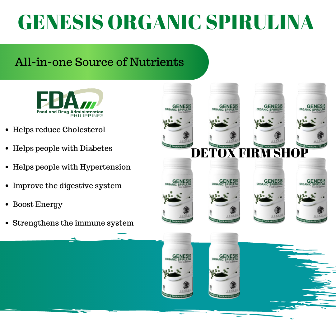 Bottles Organic Genesis Spirulina Mg Tablets