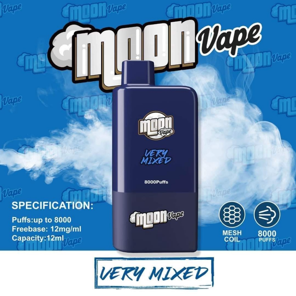 COD MOON VAPE 8000 Puffs Disposable Vape Pod 8k Puff Dispo 3 BLACK