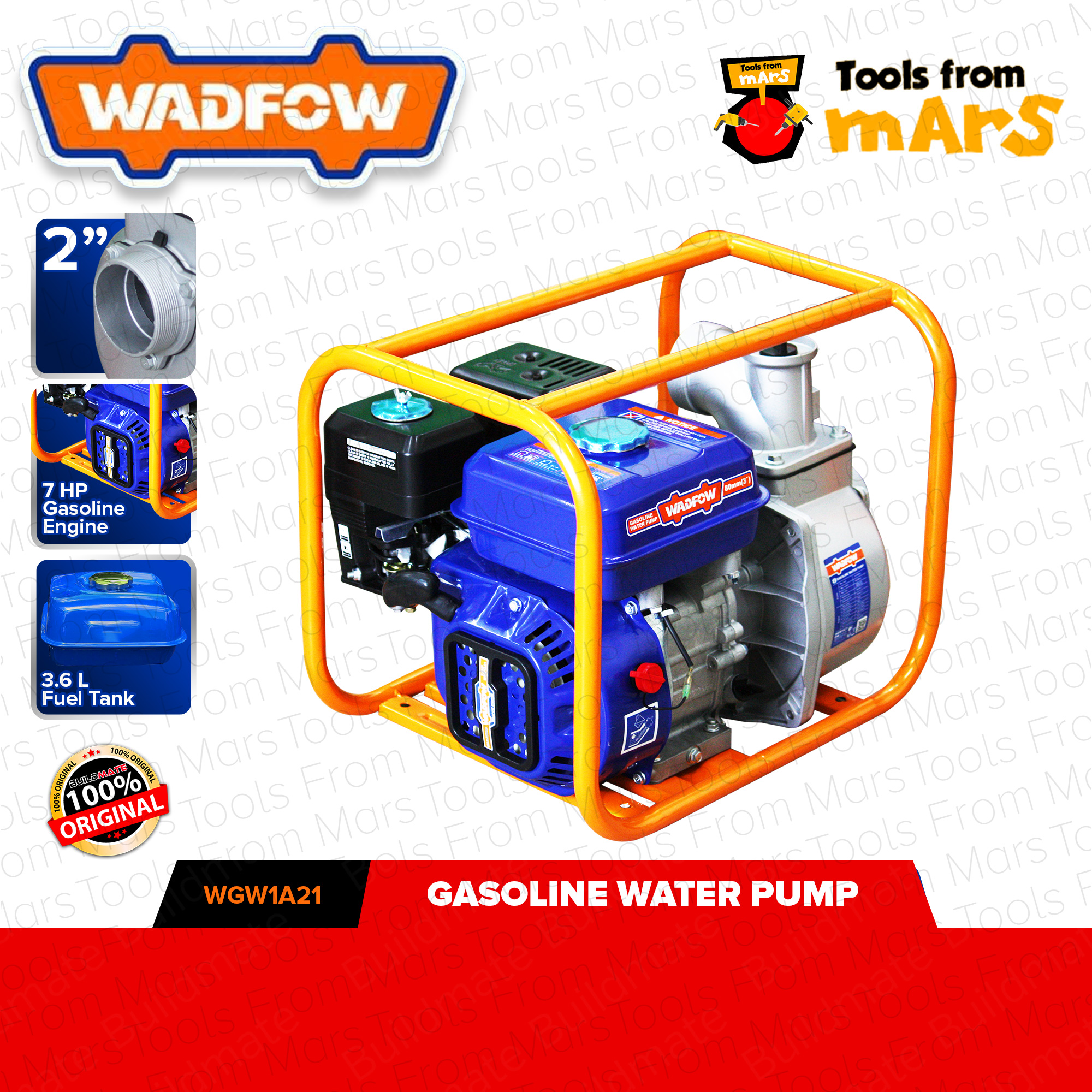 WADFOW Gasoline Water Pump 2 Inch 3 Inch SOLD PER PIECE 7HP 208cc