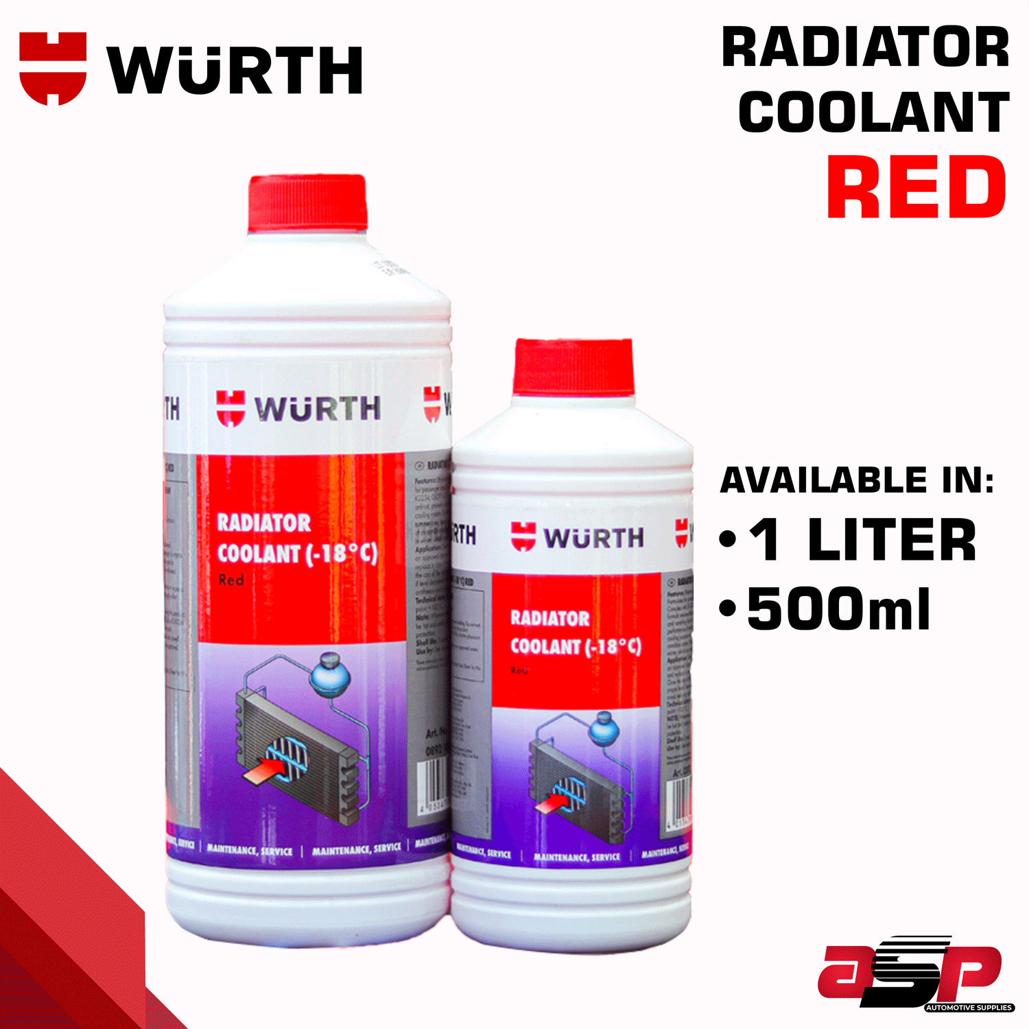 Wurth Radiator Coolant Red Ready To Use Lazada Ph