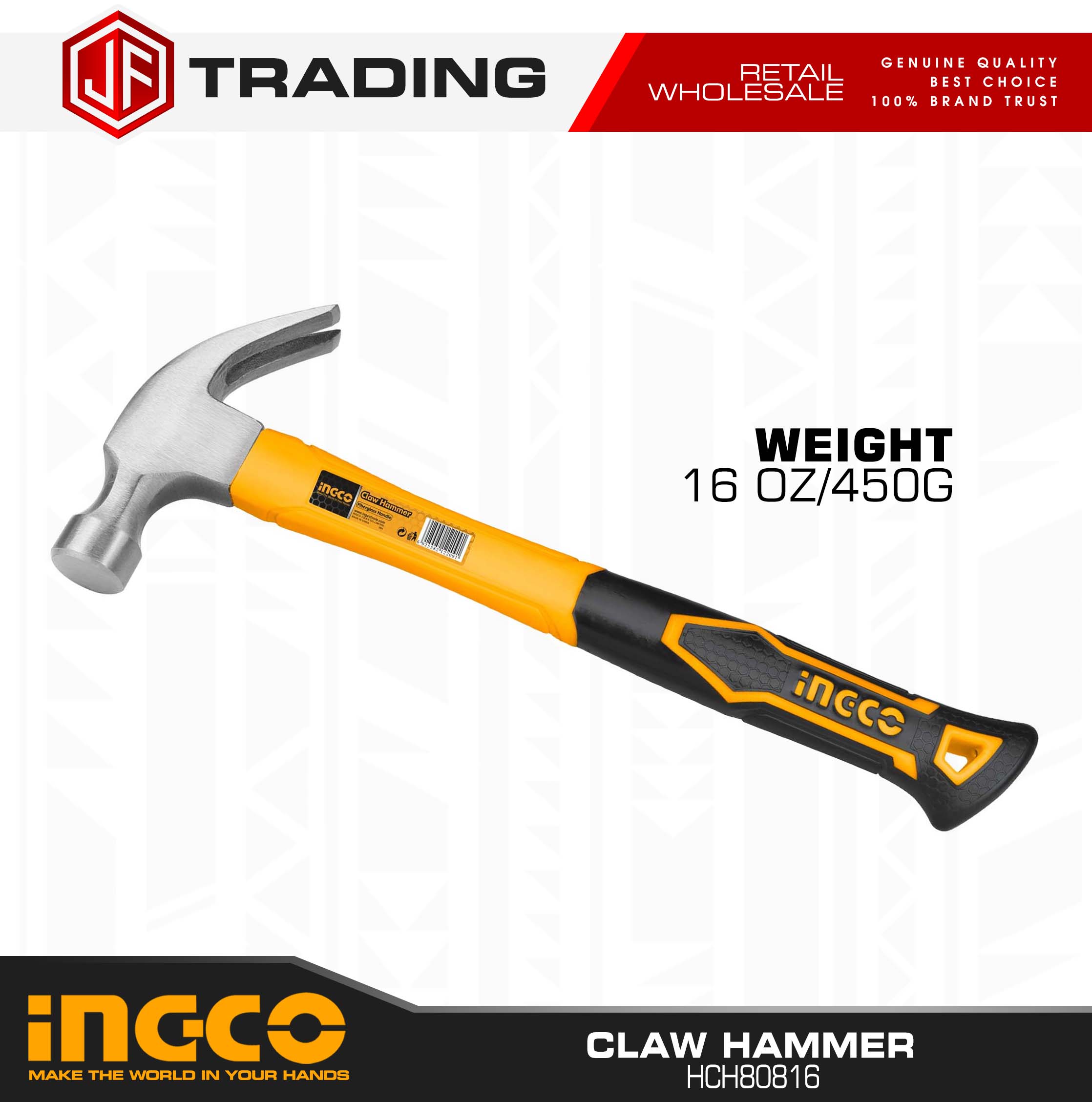 Ingco Claw Hammer HCH80816 Lazada PH