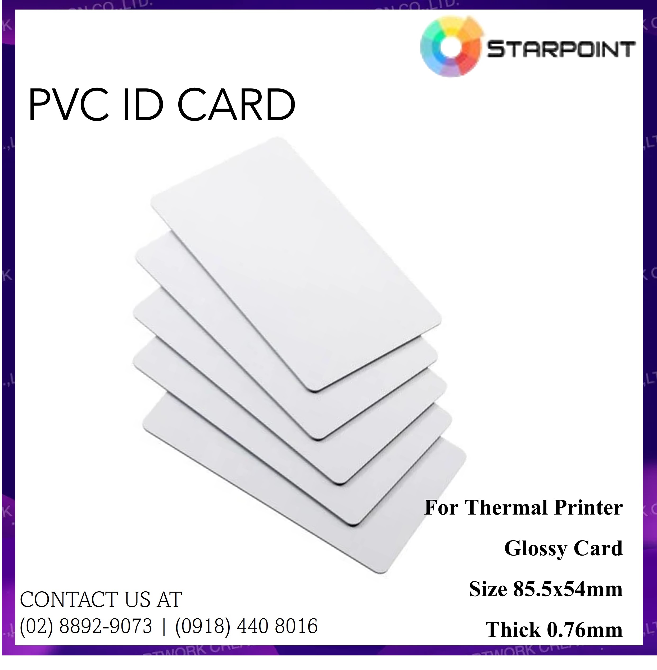 PVC Blank Card GLOSSY BLANK PVC CARD FOR THERMAL PRINTER BLANK CARD