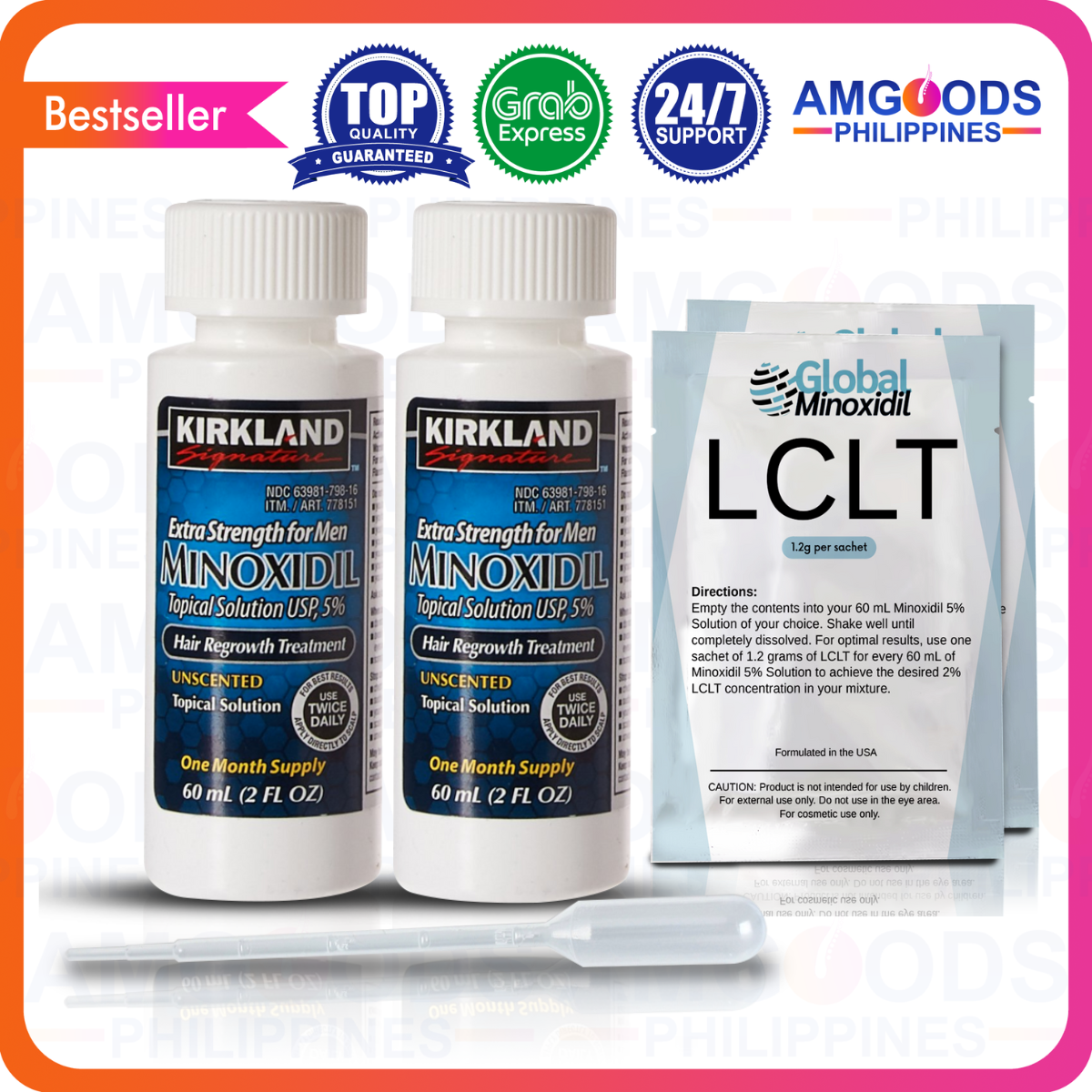 Original Kirkland Minoxidil Topical Solution Usp Month Supply