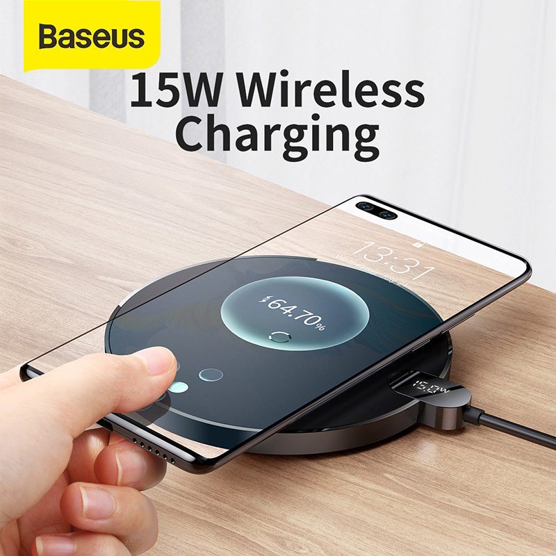 Baseus Led Display W Wireless Charger For Iphone Samsung Xiaomi